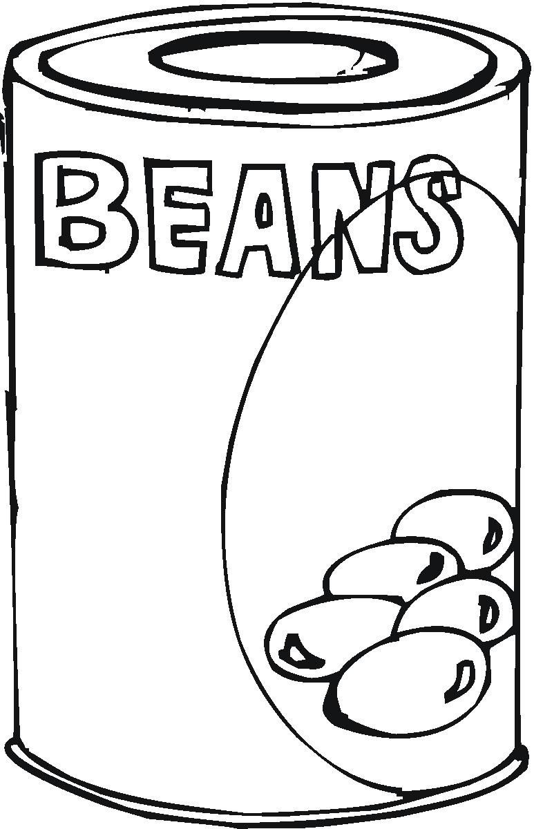 773x1200 Can Food Clip Art Coloring Pages Happy Bean Day!