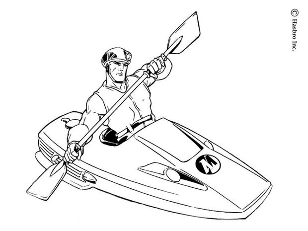 Canoe Coloring Page