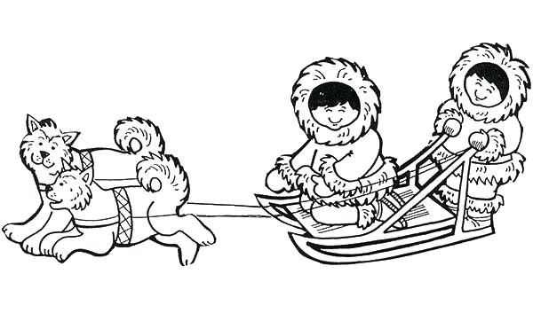 600x353 Inuit Coloring Pages Eskimo Coloring Page Magic Coloring Page Girl