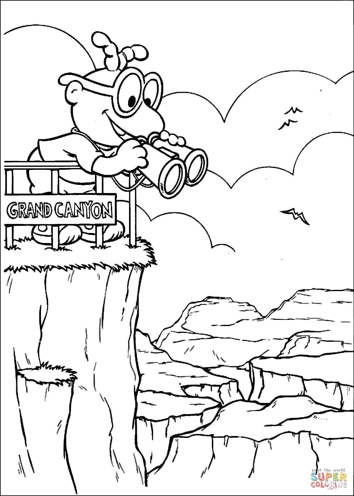 1133x1588 Baby Scooter In Grand Canyon Coloring Page Free Printable