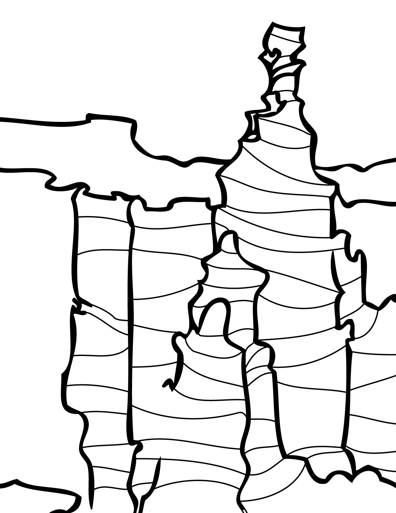 1275x1650 Bryce Canyon Coloring Page