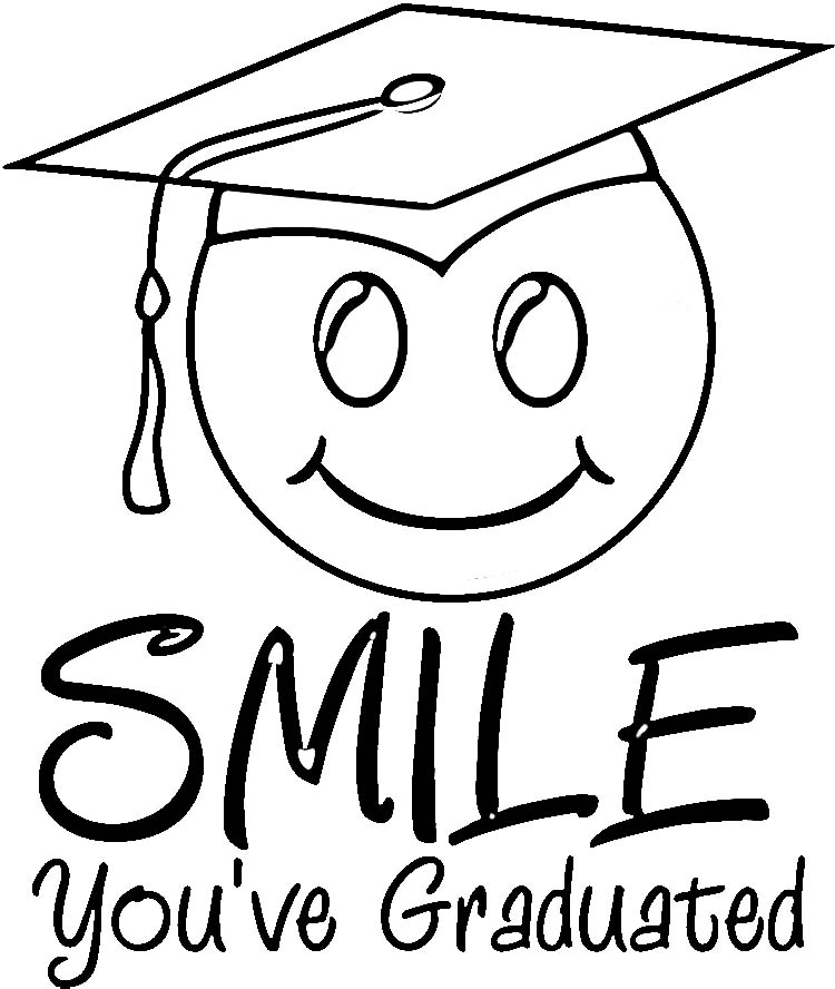 750x888 Graduation Cap Coloring Page Pages S
