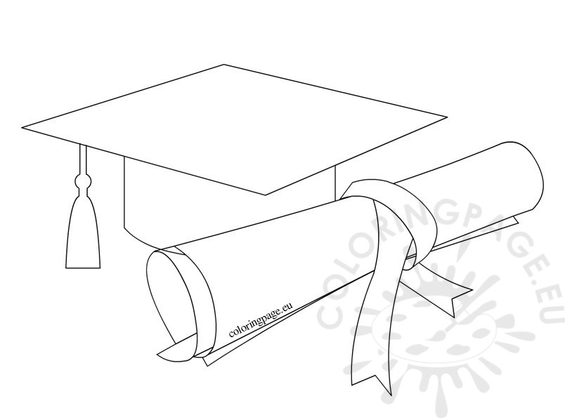 804x595 Cap And Gown Coloring Page