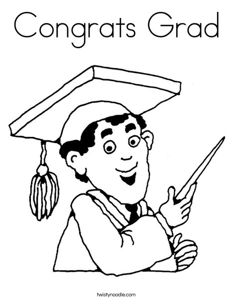 468x605 Congrats Grad Coloring Page