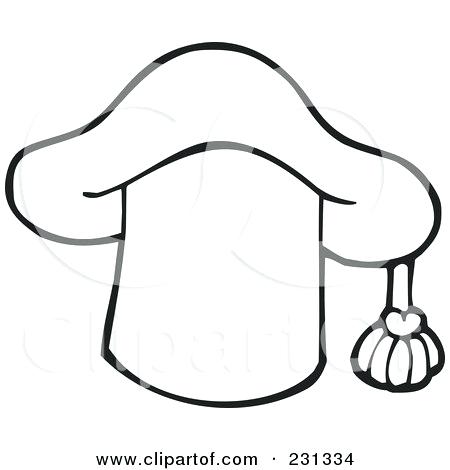450x470 Graduation Cap Coloring Page Royalty Free Illustration