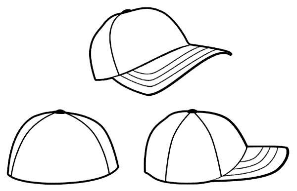 600x387 Baseball Cap Coloring Page
