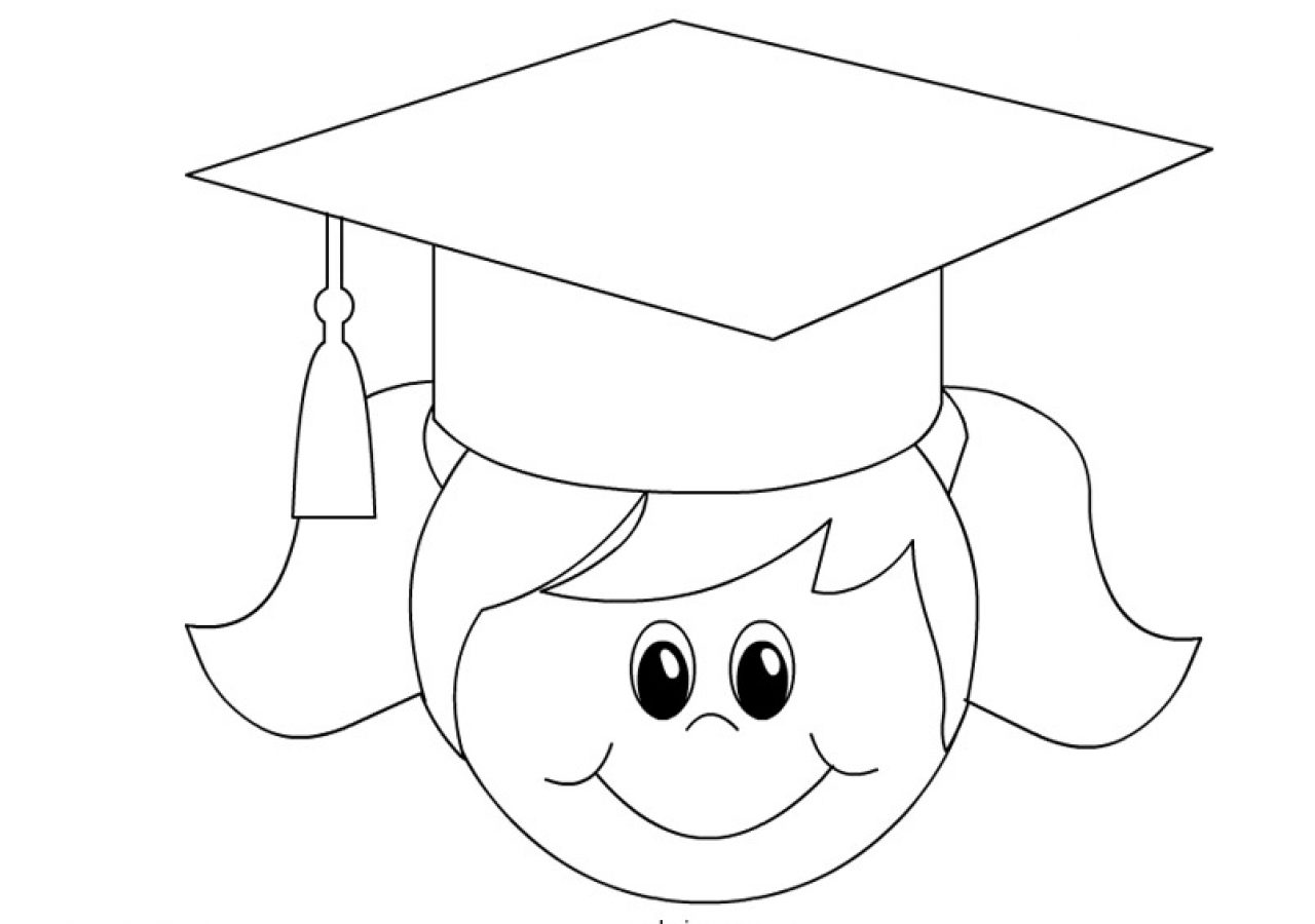 1280x900 Graduation Coloring Pages For Kindergarten To Print Cap Page