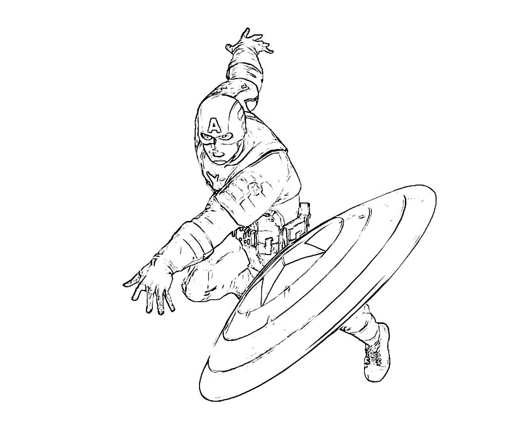 1050x875 Captain America Coloring Pages Printable