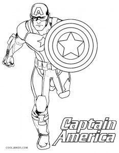 233x300 Free Printable Captain America Coloring Pages For Kids