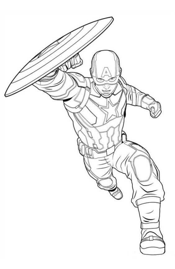 30 Printable Captain America Coloring Pages 564x865 30 Printable Captain America Coloring Pages