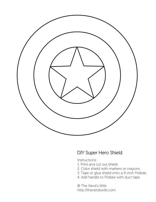 Diy Captain America Shield Free Printable Captain America Shield 500x647 Diy Captain America Shield Free Printable Captain America Shield