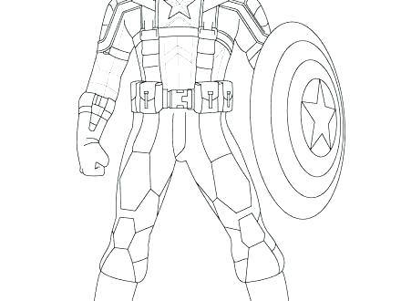 Captain America Coloring Page Captain Printable Coloring Book 440x330 Captain America Coloring Page Captain Printable Coloring Book