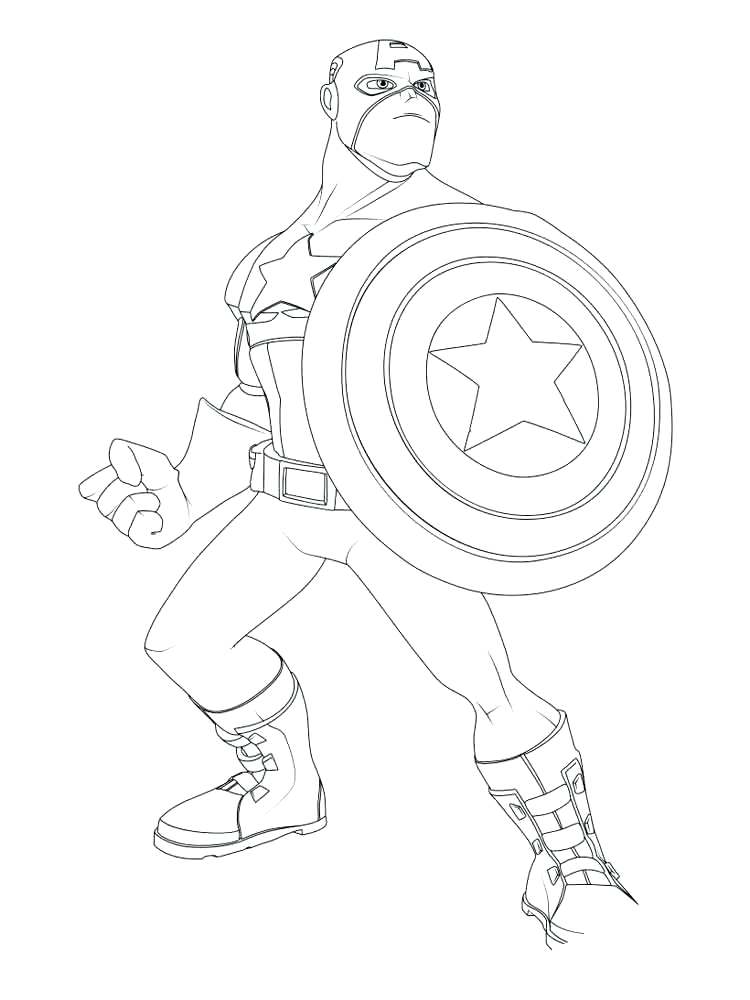Captain America Shield Coloring Page at GetColorings.com | Free ...