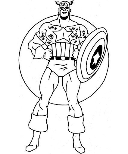 Captain America Shield Coloring Pages Printable at GetColorings.com ...