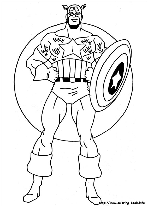 Captain America Coloring Picture 567x794 Captain America Coloring Picture
