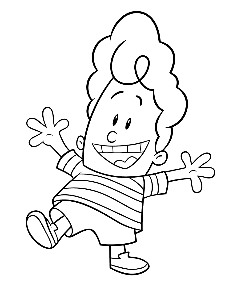 1024x1200 Captain Underpants Movie Coloring Pages Harold Hutchins