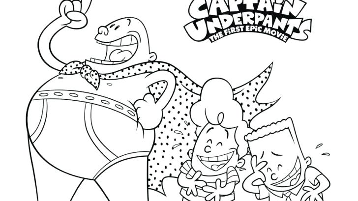 728x409 Captain Underpants Coloring Pages