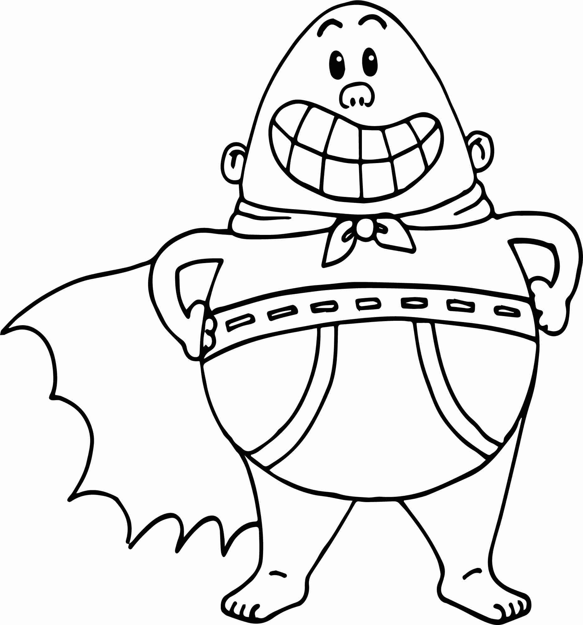 1859x1993 Captain Underpants Coloring Page Wecoloringpage Beauteous Pages