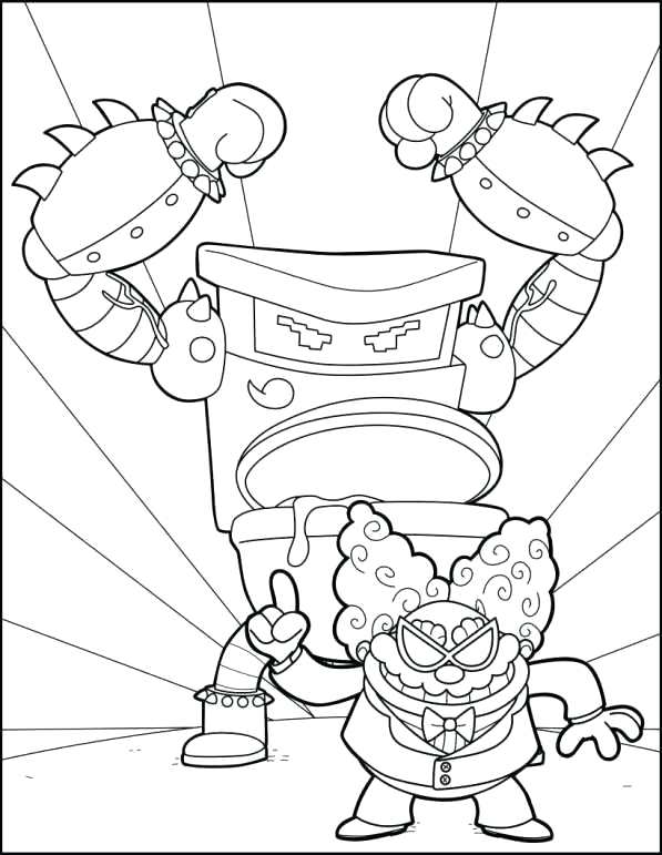 597x771 Captain Underpants Coloring Pages Also Captain Underpants Coloring