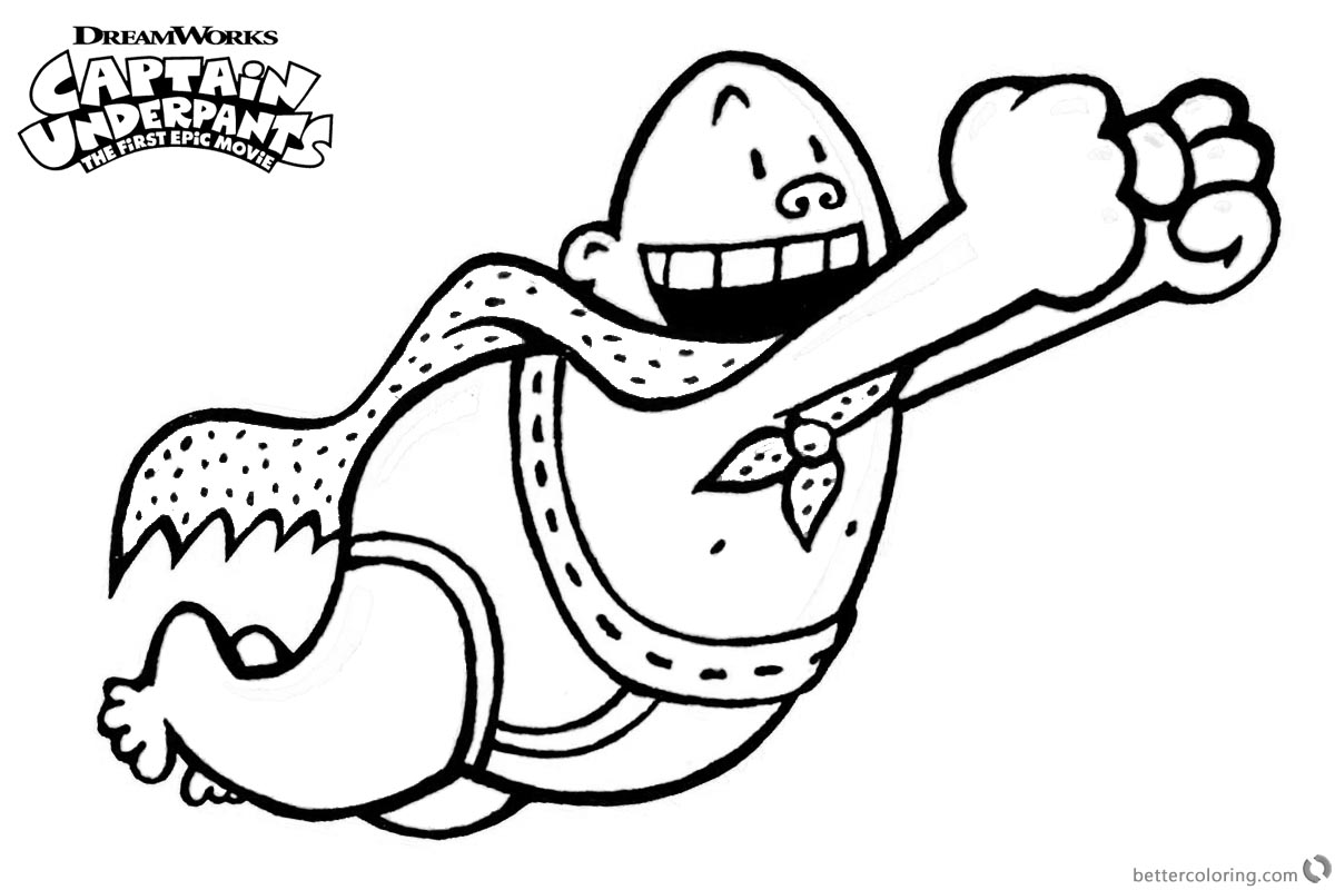 1200x800 Captain Underpants Coloring Pages Clip Art