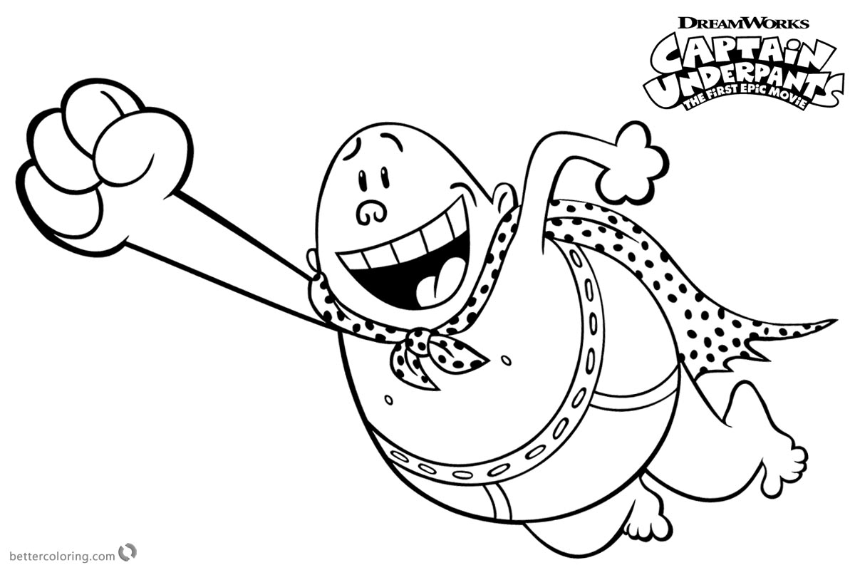 Captain Underpants Coloring Pages Flying 1200x800 Captain Underpants Coloring Pages Flying