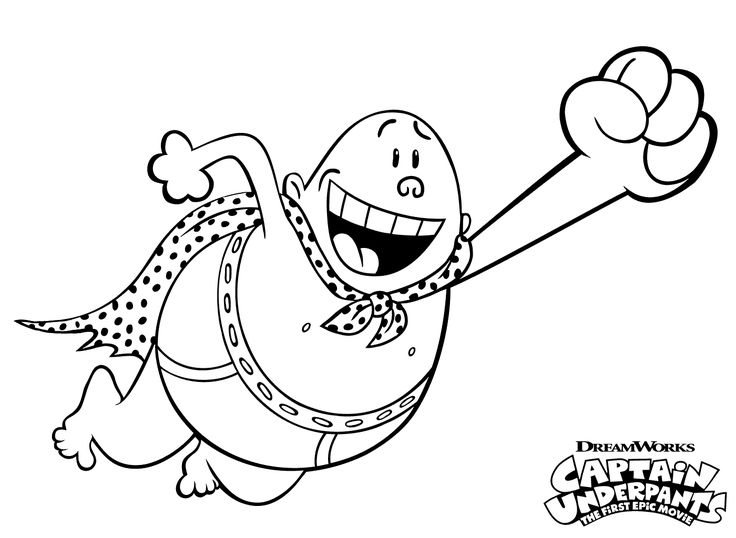Captain Underpants Movie Coloring Pages 736x538 Captain Underpants Movie Coloring Pages