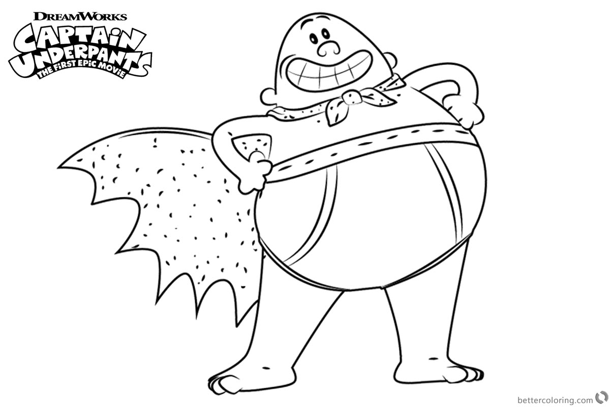 Proud Captain Underpants Coloring Pages 1200x800 Proud Captain Underpants Coloring Pages