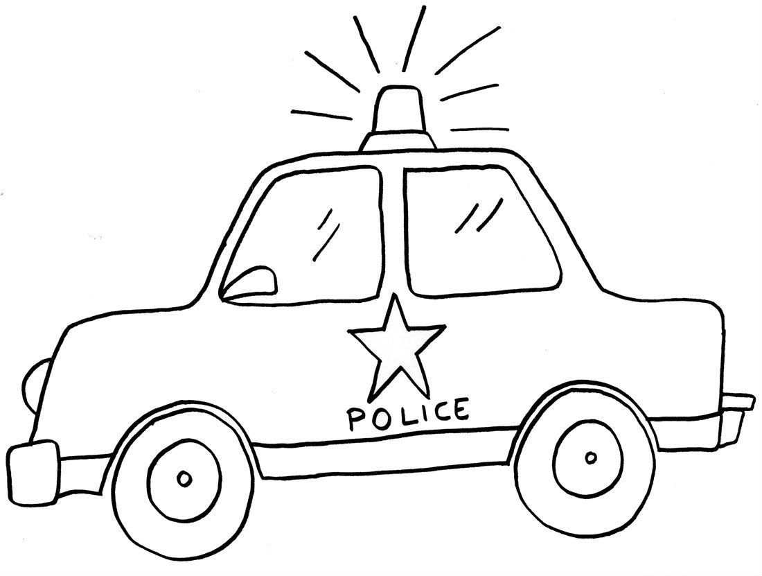1100x831 Car Coloring Pages For Preschoolers Police Cars Color