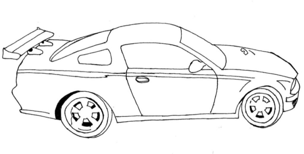 1024x520 Coloring Car Coloring Pages Preschool