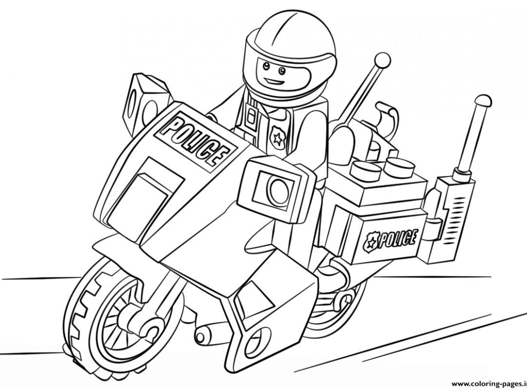 1080x800 Cleverolice Car Coloringages Cop Sheet Lego Online Sheets Clever