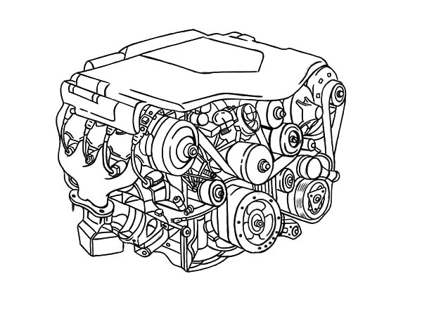 600x440 Car Engine Parts Coloring Pages Best Place To Color