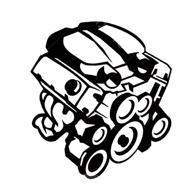 600x600 Car Parts Engine Coloring Pages Best Place To Color