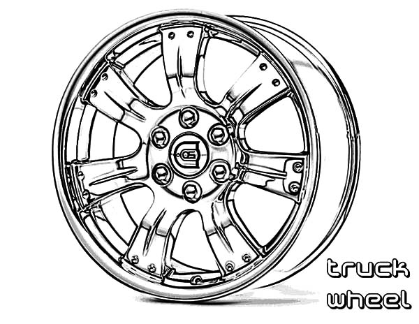 600x464 Car Parts Wheel Truck Coloring Pages Best Place To Color
