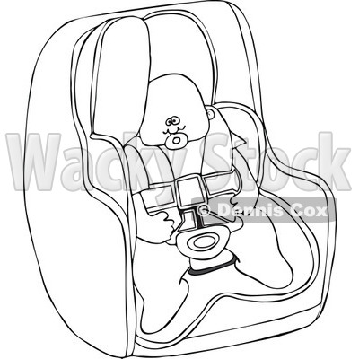 Of An Outlined Baby In A Car Seat 400x400 Of An Outlined Baby In A Car Seat