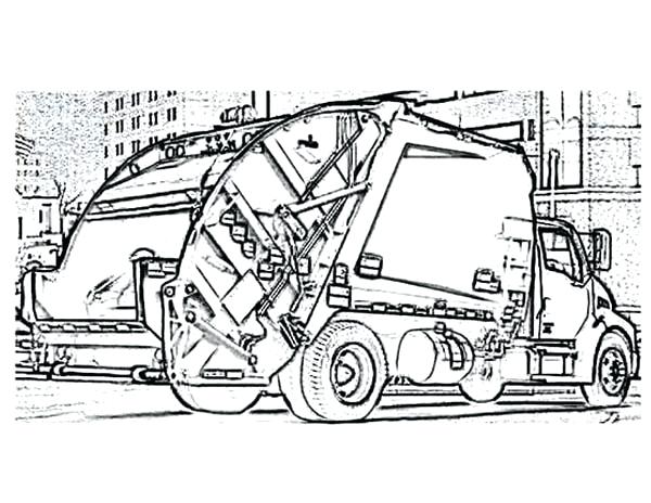 Garbage Truck Coloring Page Car Transporter Garbage Truck Coloring 600x464 Garbage Truck Coloring Page Car Transporter Garbage Truck Coloring