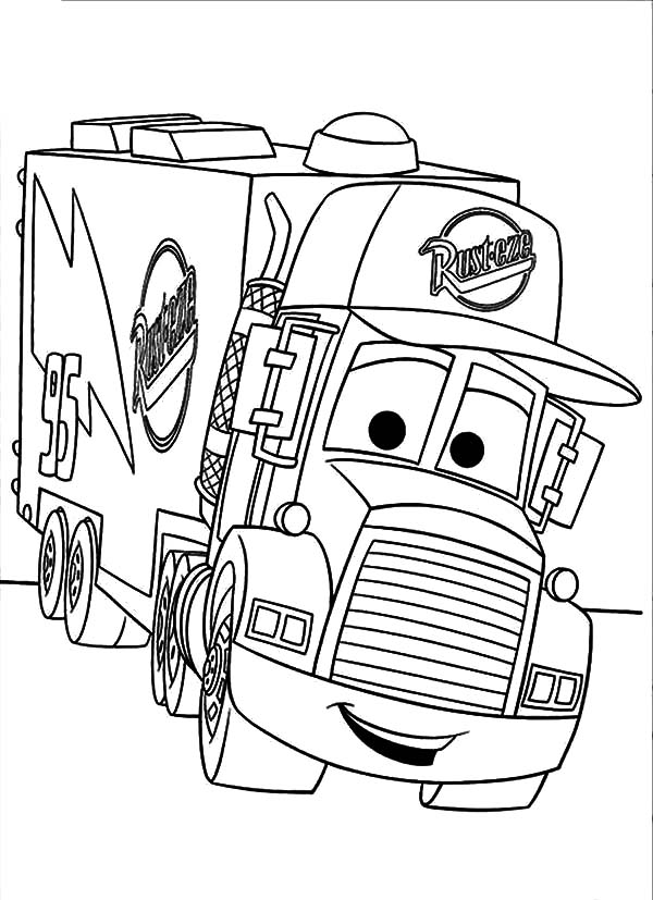 Mack Truck Coloring Pages Car Transporter Mack The Truck Coloring 600x827 Mack Truck Coloring Pages Car Transporter Mack The Truck Coloring