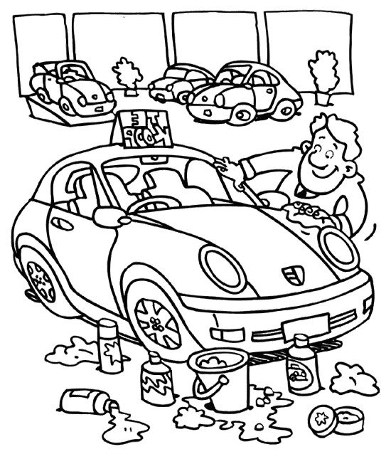 550x638 Car Wash Cartoon Coloring For Kids Clip Art Car Wash