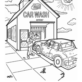 268x268 Car Wash Coloring Page Printable Archives