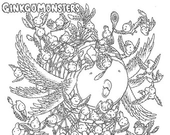 Caravan Monsters Coloring Pages Diy Digital Printable 340x270 Caravan Monsters Coloring Pages Diy Digital Printable