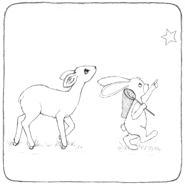 Kiki And Bunny Printable Colouring Page 750x750 Kiki And Bunny Printable Colouring Page