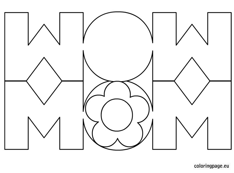Mom Card Coloring Page 804x595 Mom Card Coloring Page