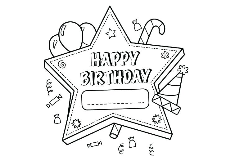 Birthday Cards Coloring Pages Birthday Coloring Cards Happy 728x519 Birthday Cards Coloring Pages Birthday Coloring Cards Happy