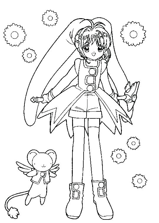 540x759 Cardcaptors Coloring Pages Good Cardcaptor Sakura Coloring Pages