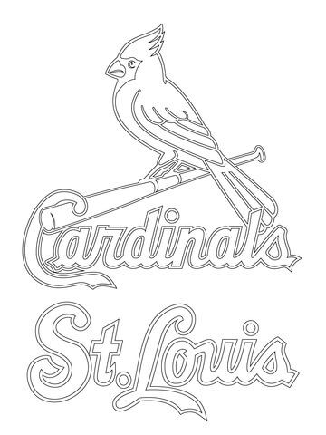 360x480 St. Louis Cardinals Logo Coloring Page Stencils St