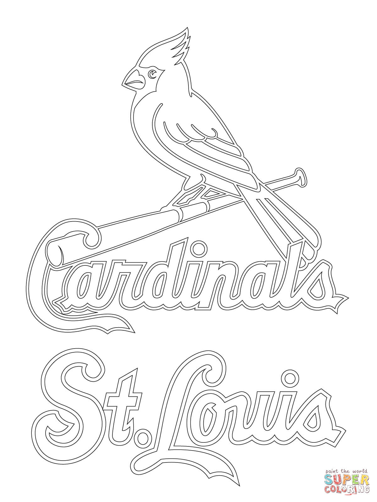 1200x1600 Revisited Cardinal Coloring Page St Louis Card