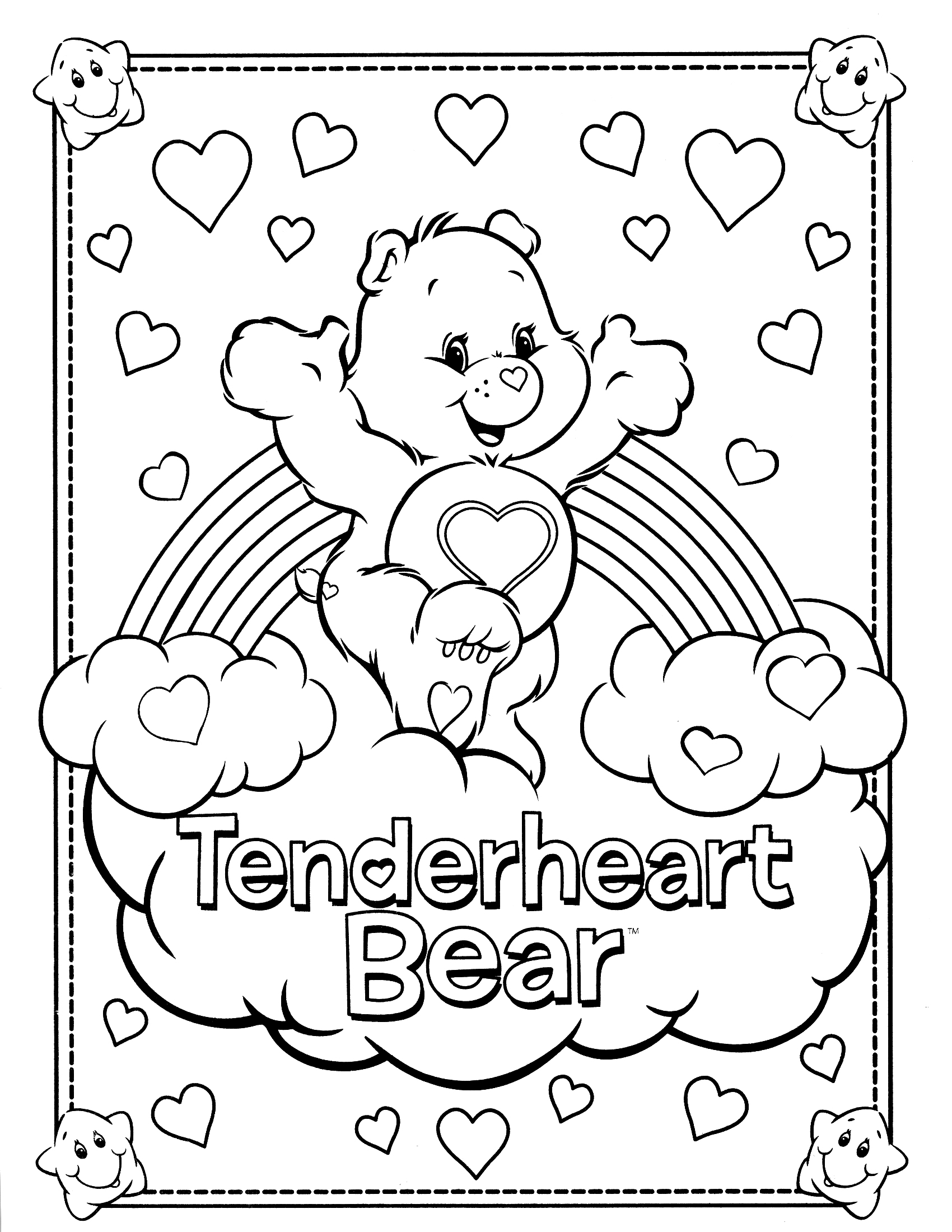 Care Bears Coloring Pages 1700x2200 Care Bears Coloring Pages