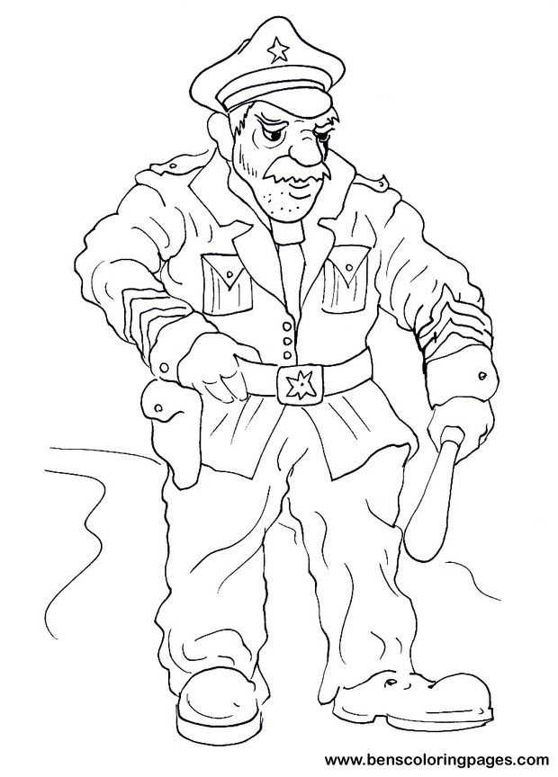 Police Free Coloring Book 620x864 Police Free Coloring Book