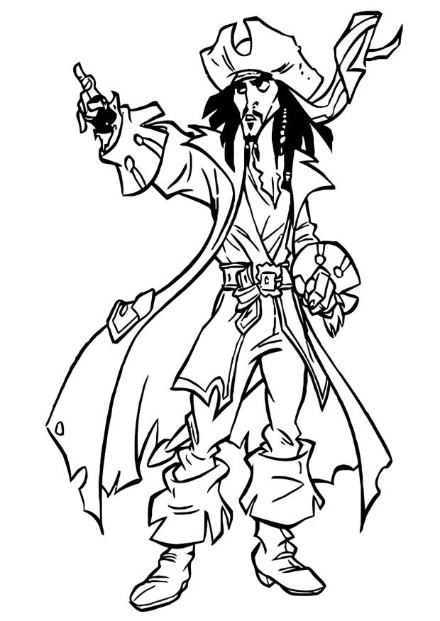 620x875 Pirates Caribbean. Disney Coloring Page Pirates