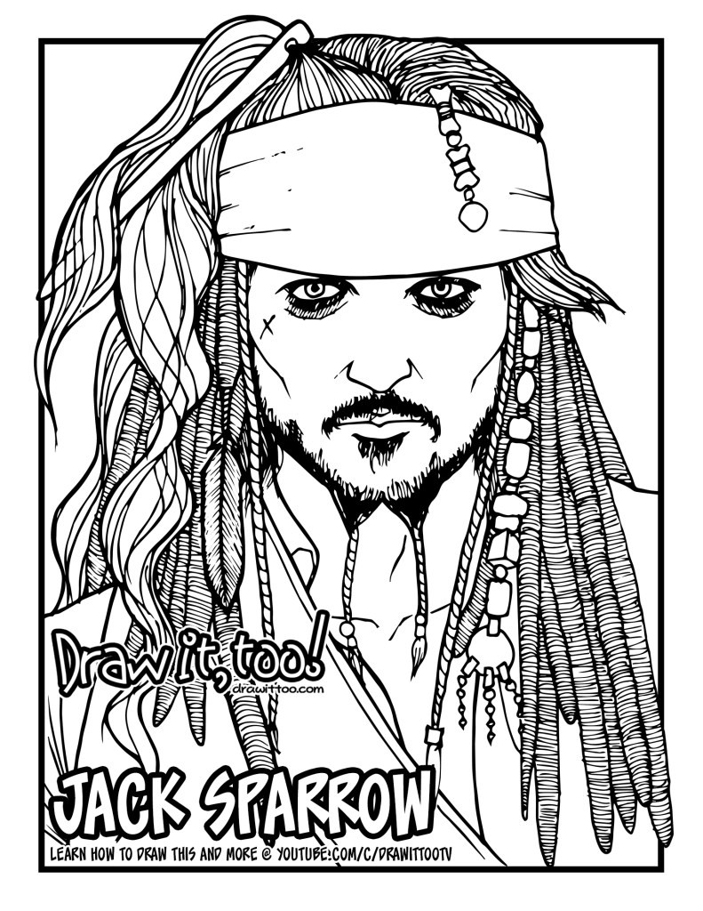 791x1024 Brilliant Pirates Of The Caribbean Coloring Pages 59 How To Draw