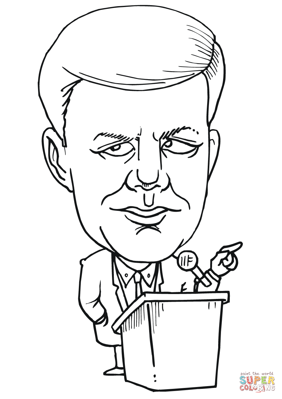 919x1300 Astonishing John Quincy Adams Coloring Page F Kennedy Caricature